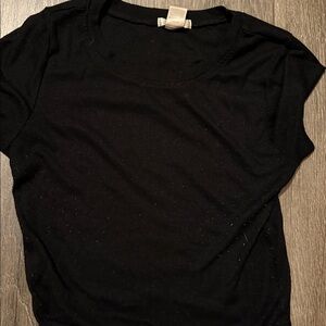 Black Short Sleeve Top